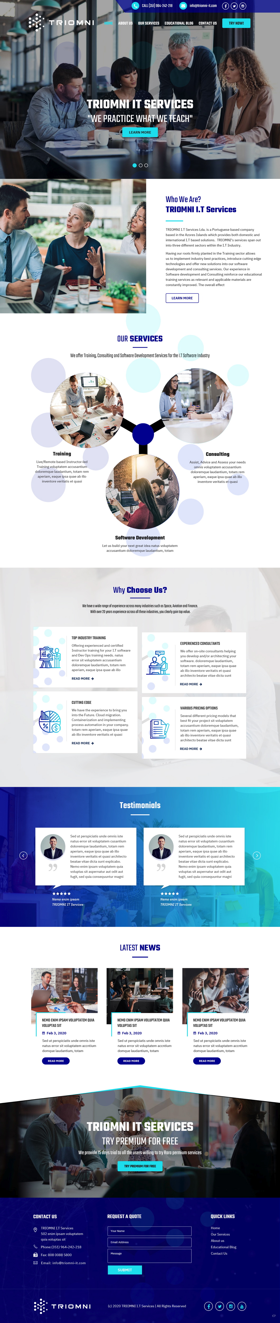 Web Design by pb for TRIOMNI IT Services Lda. | Design #25727775
