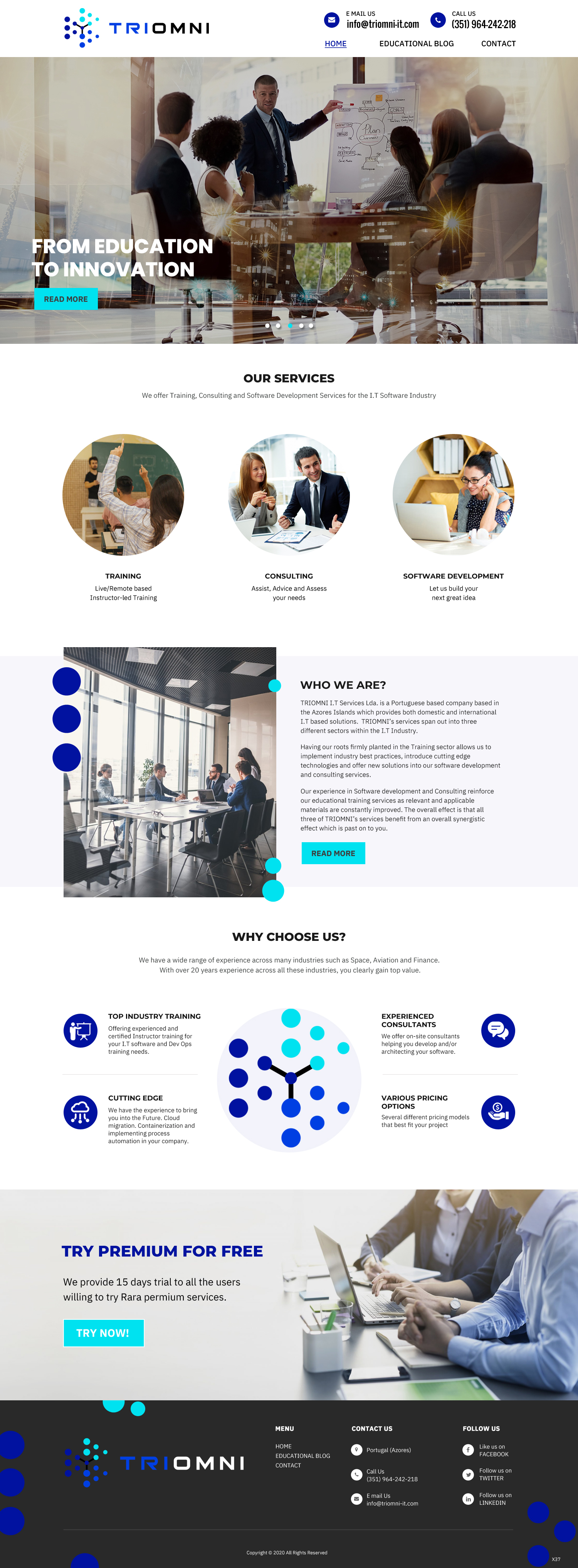 Web Design by pb for TRIOMNI IT Services Lda. | Design #25737344