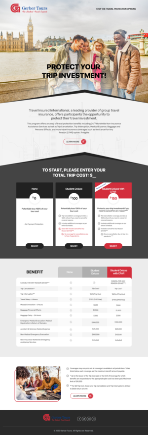 International Student Travel Company needs a web page re-designed | Diseño Web por Shijo John