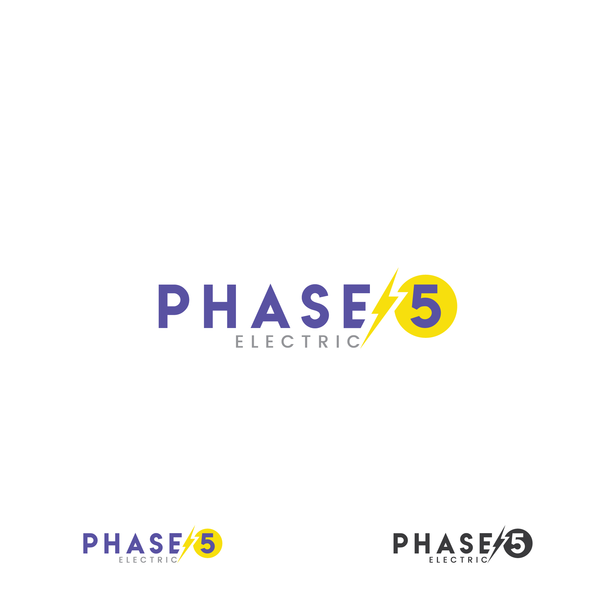 Logo Design by Moumita_ for Phase Five Electric | Design #25718624