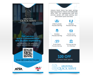 Process serving company needs a seasonal flyer with price list | Design de Flyer par Luniere Designs