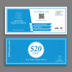 Process serving company needs a seasonal flyer with price list | Design de Flyer par DA.