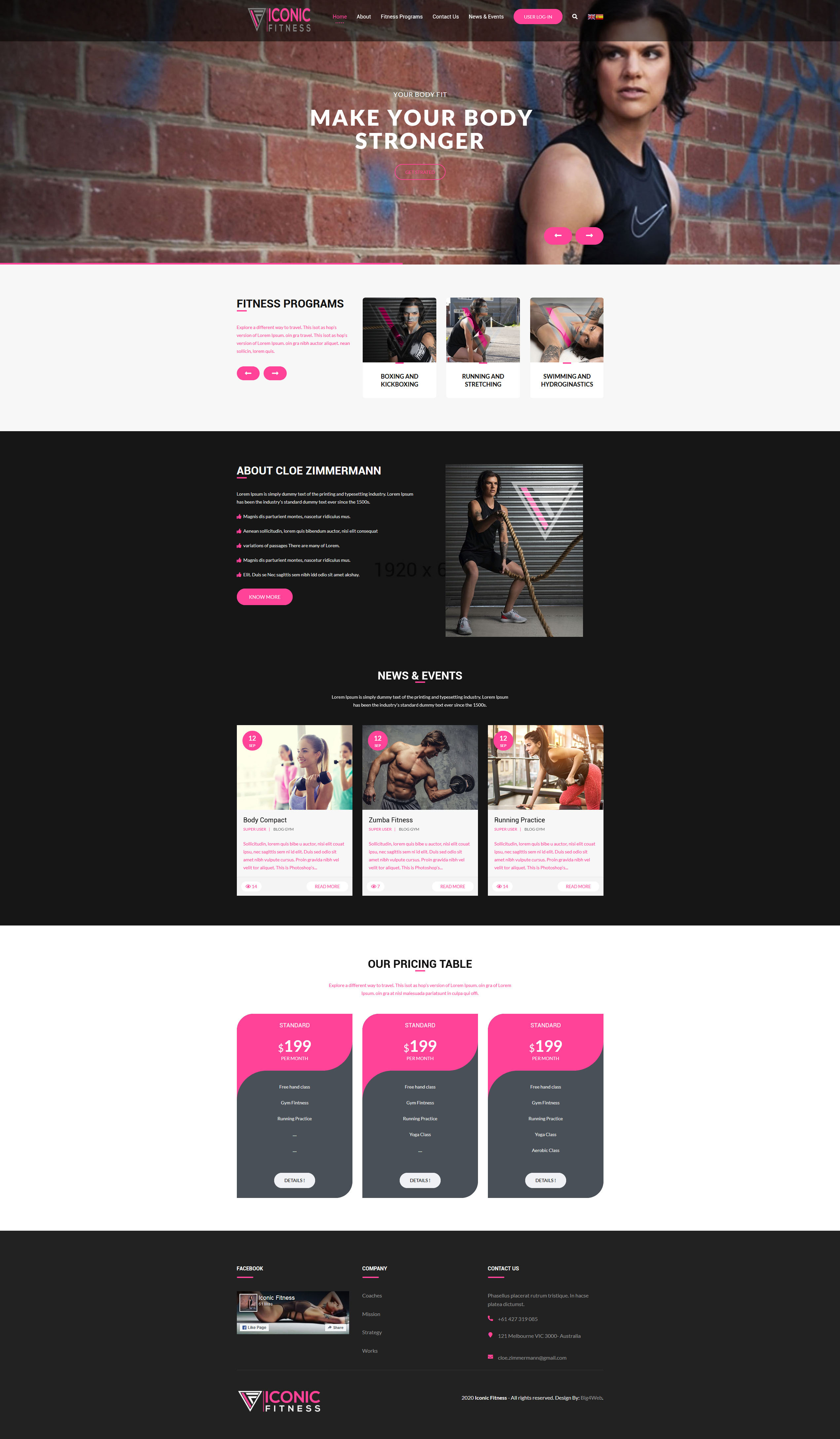 Web Design by Big4Web for Iconic Fitness | Design: #25721608