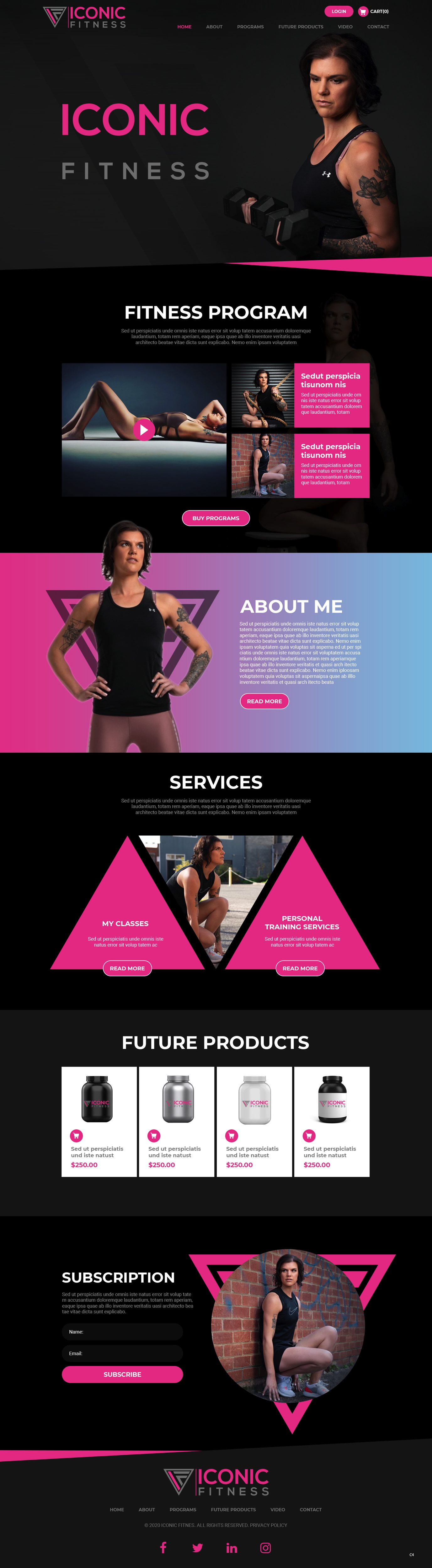 Web Design by pb for Iconic Fitness | Design #25727730