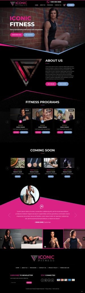 Web Design by pb for Iconic Fitness | Design: #25727731