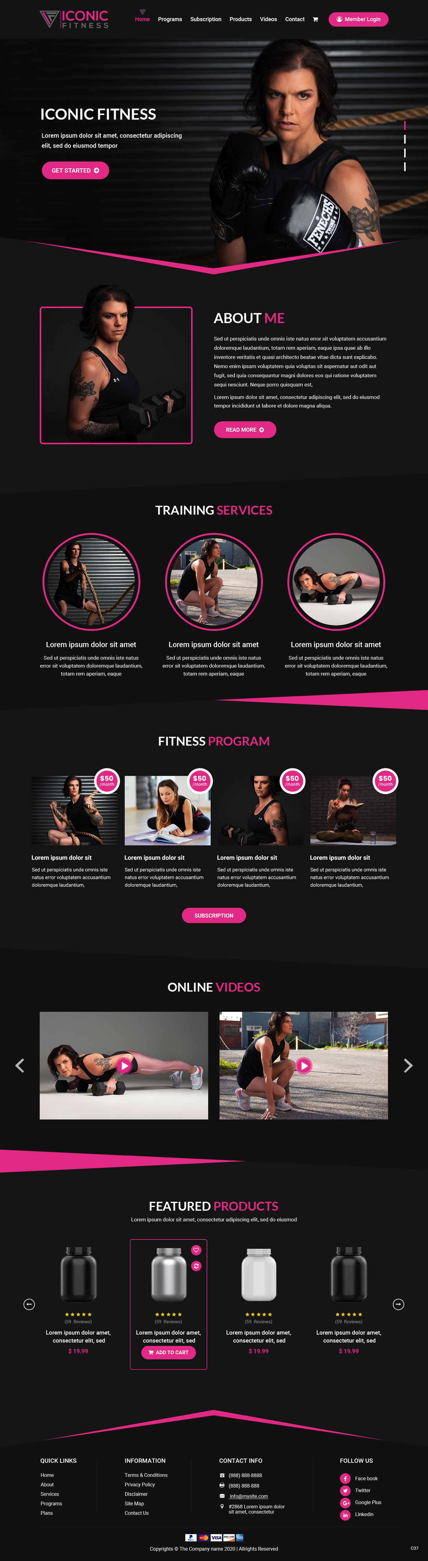 Diseño Web por pb para Iconic Fitness | Diseño #25727732