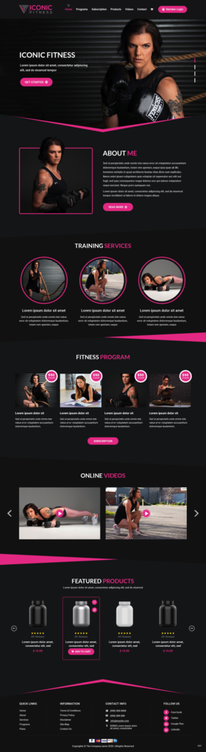 Diseño Web por pb para Iconic Fitness | Diseño #25727732