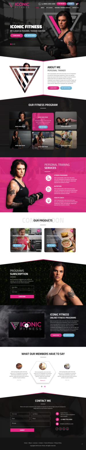 Web Design by pb for Iconic Fitness | Design: #25727733