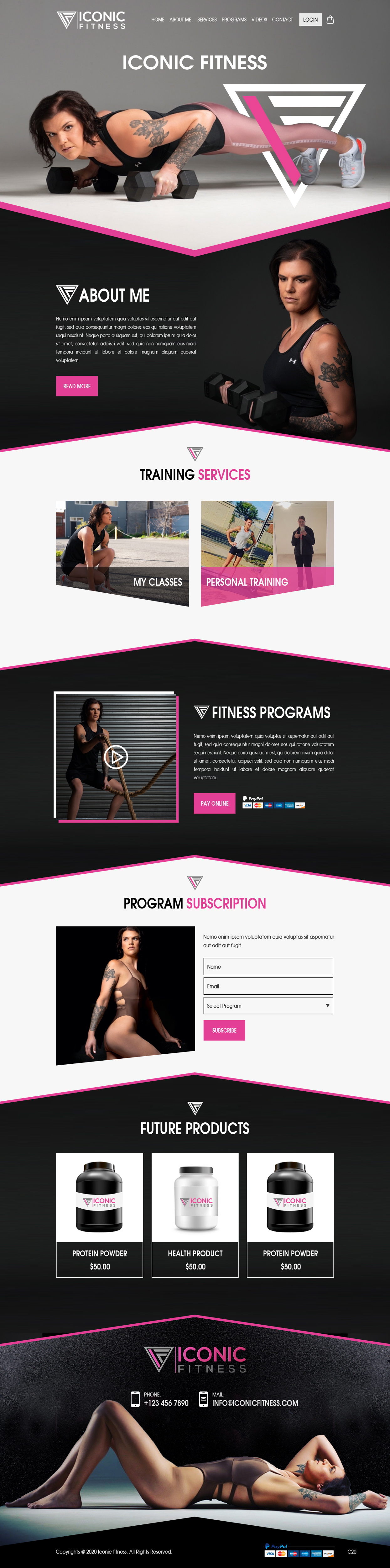 Web Design by pb for Iconic Fitness | Design #25727734