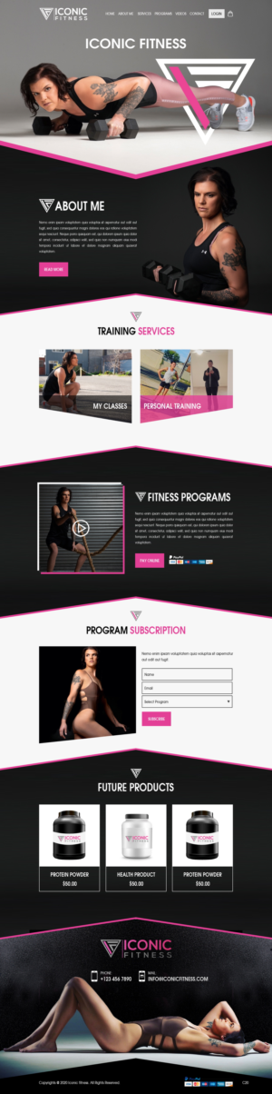 Web Design by pb for Iconic Fitness | Design: #25727734