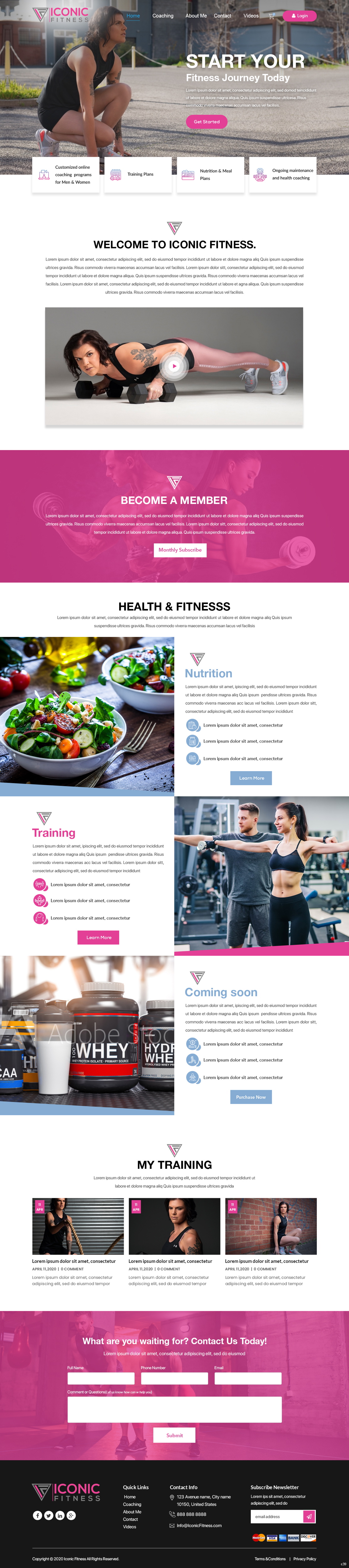 Web Design by pb for Iconic Fitness | Design #25727736
