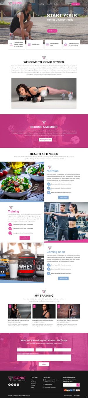 Web Design by pb for Iconic Fitness | Design: #25727736