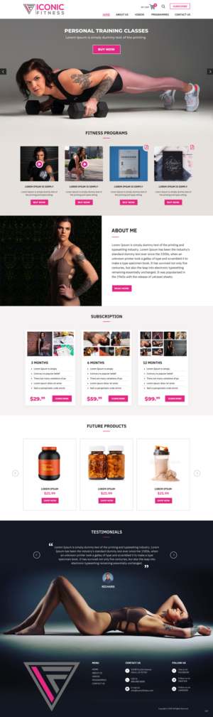 Web Design by pb for Iconic Fitness | Design: #25727737