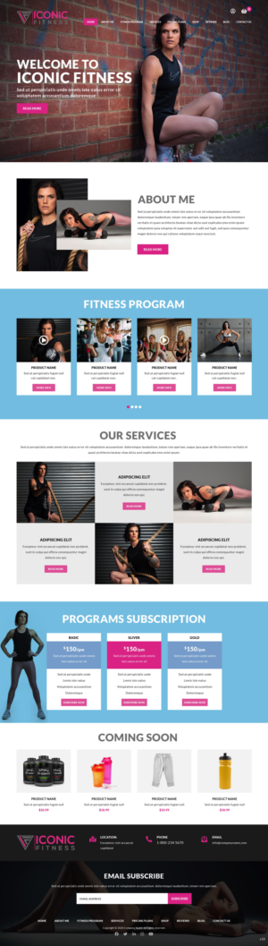 Web Design by pb for Iconic Fitness | Design: #25727738