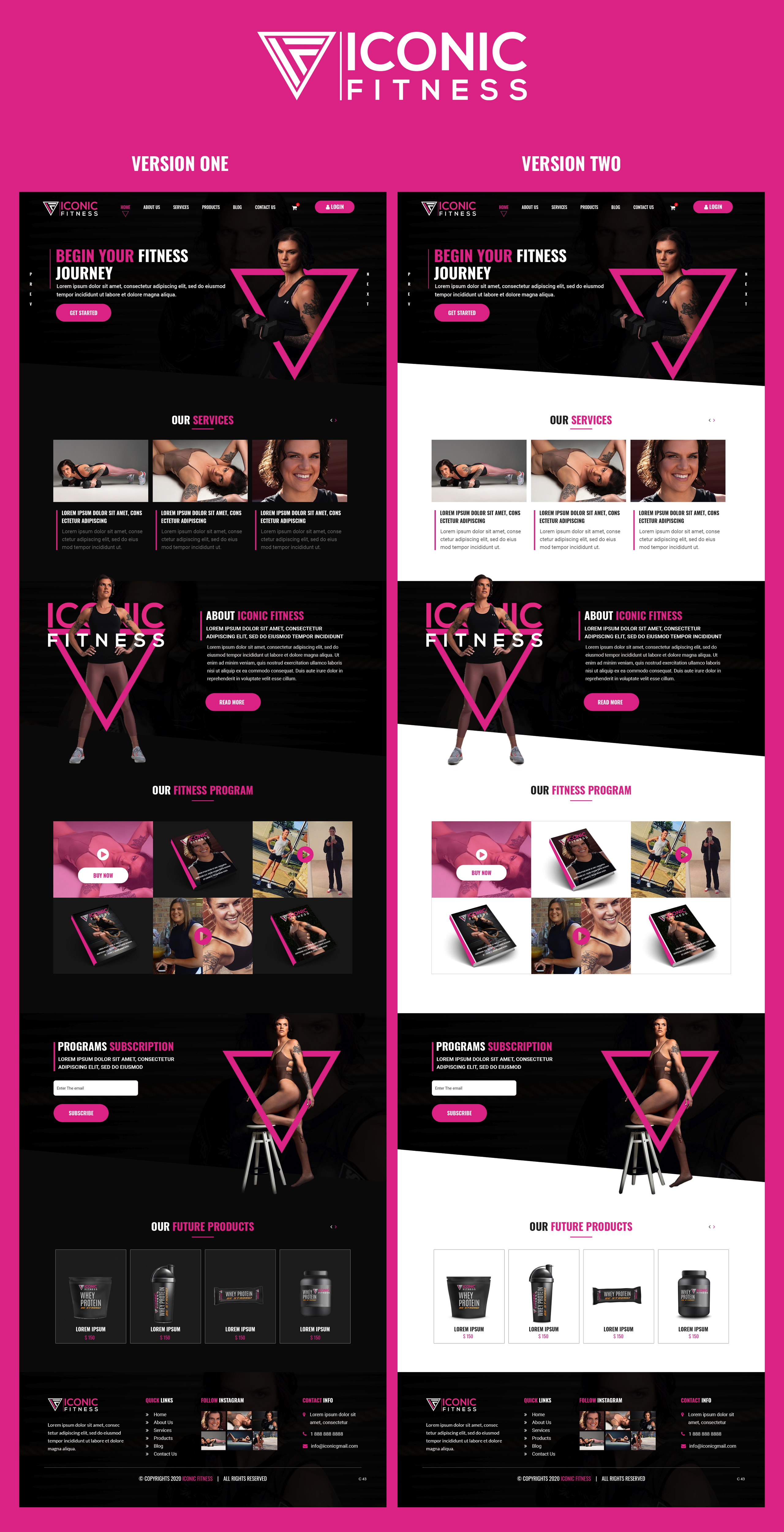 Web Design by pb for Iconic Fitness | Design #25727739