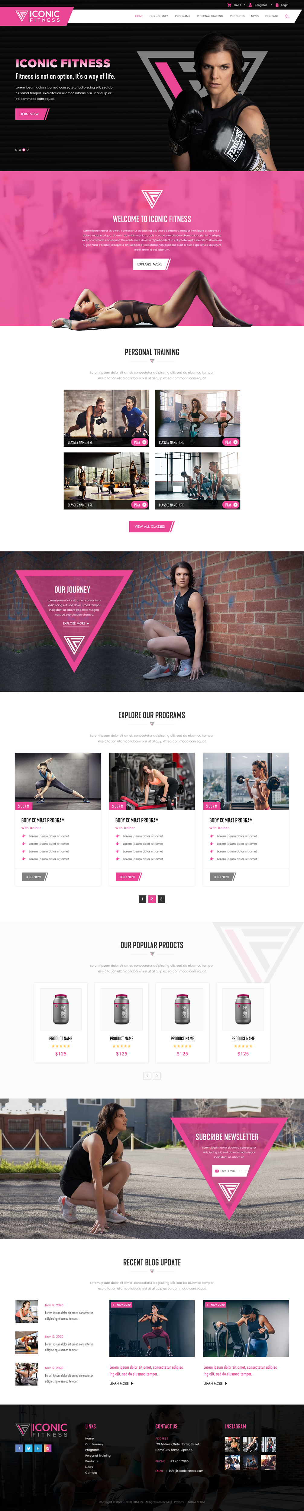 Diseño Web por rightway para Iconic Fitness | Diseño #25728946