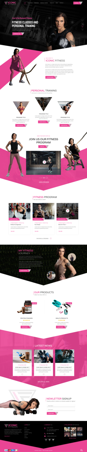 Web Design by rightway for Iconic Fitness | Design: #25728947