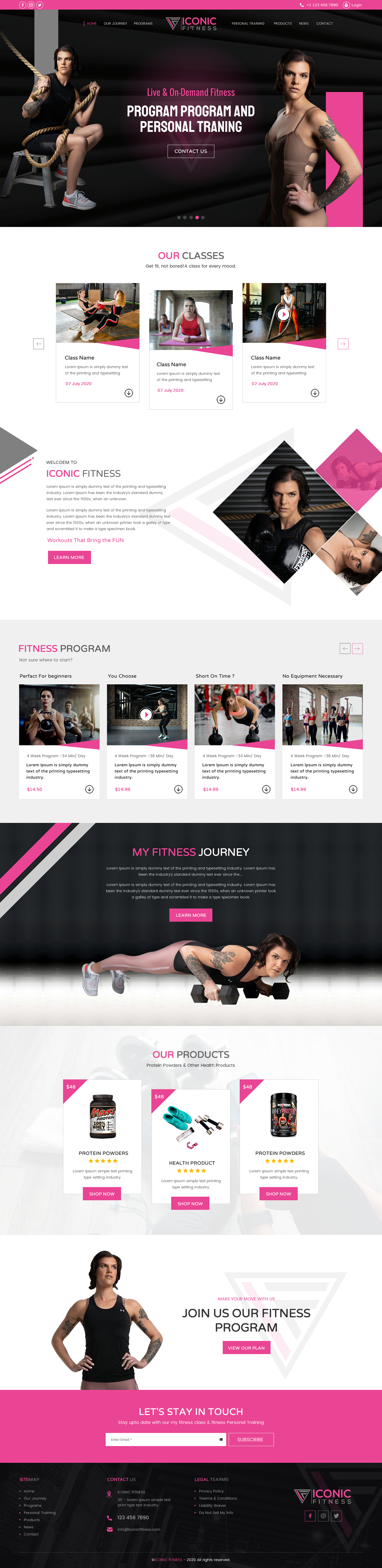 Web Design by rightway for Iconic Fitness | Design #25728948