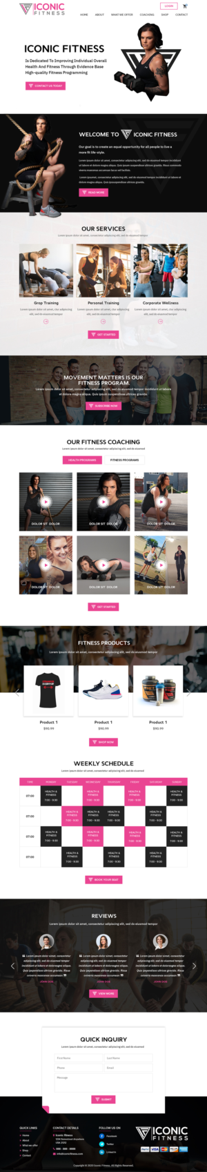 New emerging fitness company  | Diseño Web por Titan Eagle