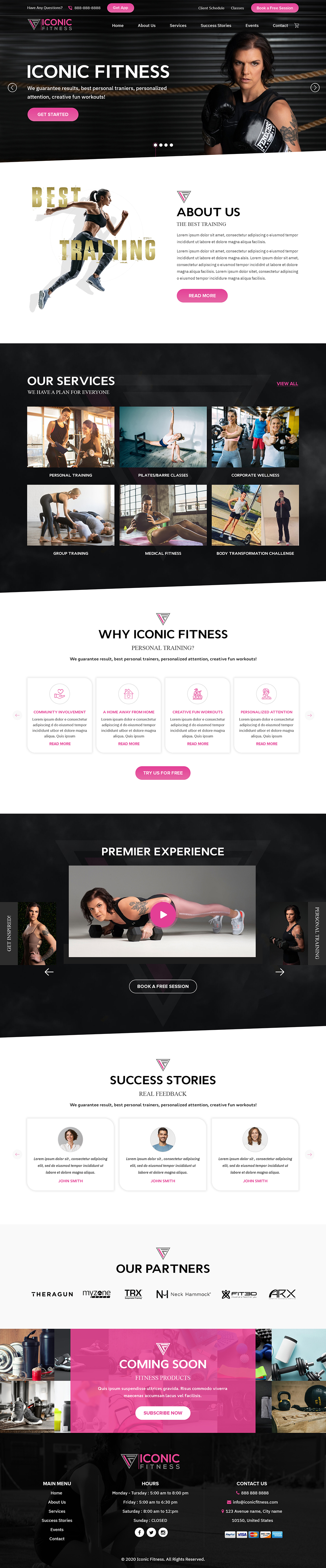 Web Design by Titan Eagle for Iconic Fitness | Design #25733002