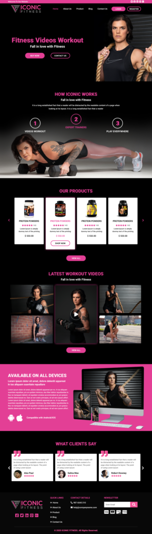 Diseño Web por Creative Slices para Iconic Fitness | Diseño #25739420
