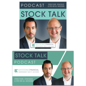 Title - Stock Talk Podcast.  Tagline - Stock Picks, Strategies & Tips For All Investors | Podcast-Design von Wally_F