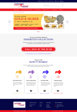 Landingpage für den Gold- und Briefmarkenankauf | Diseño de Página de Aterrizaje por Expert Designer