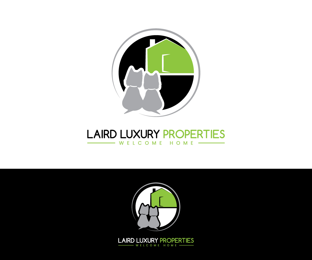 Real Estate Logo Design for Laird Luxury Properties Home by
