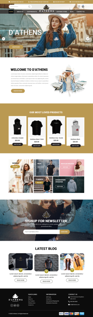 D'Athens  | Diseño Web por Titan Eagle