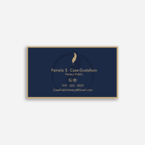 High End Notary Service Business Card Design | Business Card Design by Moumita_