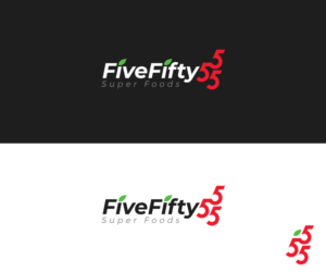FiveFifty5 Super Foods or 555 Super Foods | Logo Design by FourtuneDesign