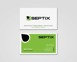 Business Card needed for Septix, a growing Septic Service company | Business Card Design by MDesign