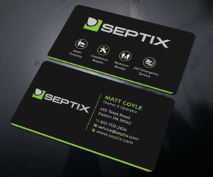 Business Card needed for Septix, a growing Septic Service company | Business Card Design by sabbir049