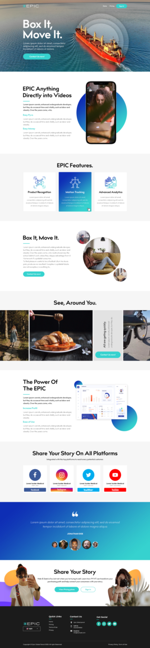 Web-Design von Techvolte für Epic Global Inc | Design: #25776744