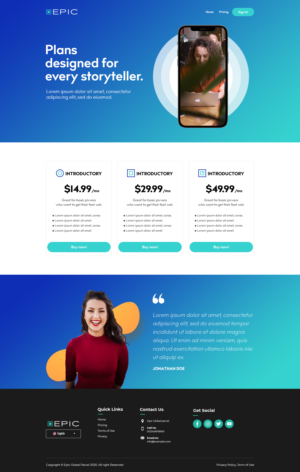 Web-Design von Techvolte für Epic Global Inc | Design: #25776748