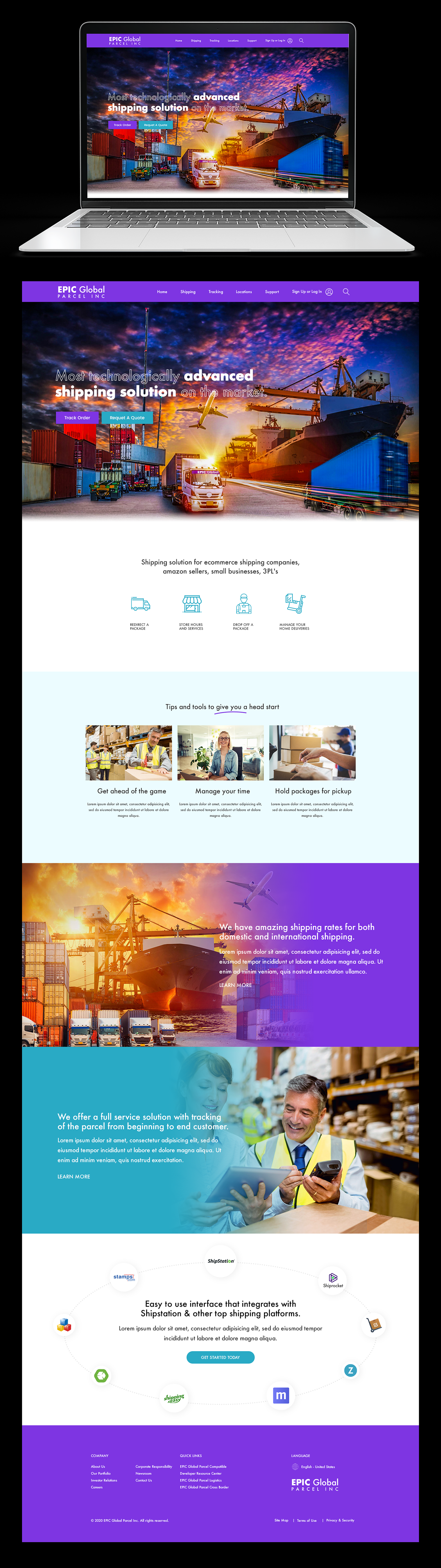 Web Design by Mukarram Haidari for Epic Global Inc | Design #25768152