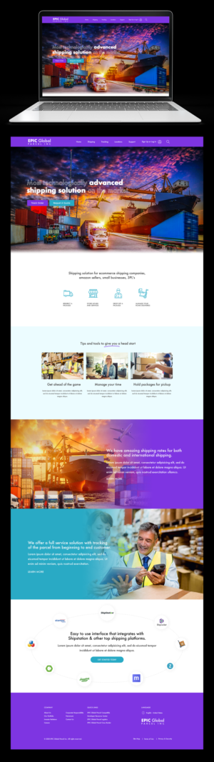 EPIC Global Parcel | Web-Design von Mukarram Haidari