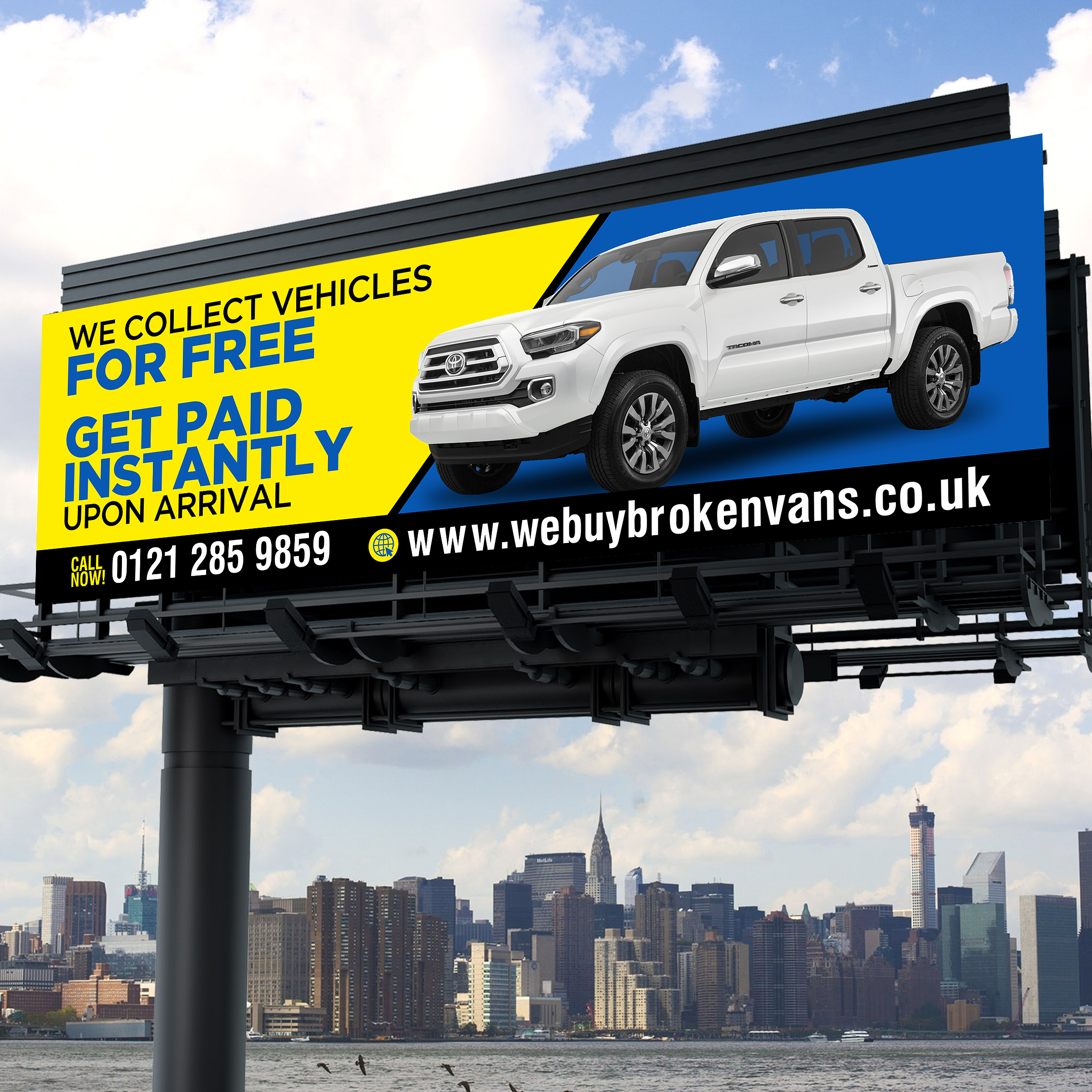 Billboard Design by Designers Hub for Webuybrokenvans | Design #25756470