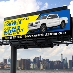 Werbetafel-Design von Designers Hub für Webuybrokenvans | Design: #25756470