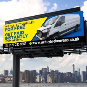 Werbetafel-Design von Designers Hub für Webuybrokenvans | Design: #25756849