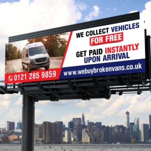 Werbetafel-Design von Designers Hub für Webuybrokenvans | Design: #25764930
