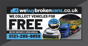 Werbetafel-Design von Deziners Zone für Webuybrokenvans | Design: #25747367