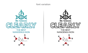“DR Bio Sciences” under logo, “CLEARLY the best nano emulsion” | Logo Design by Juli creation