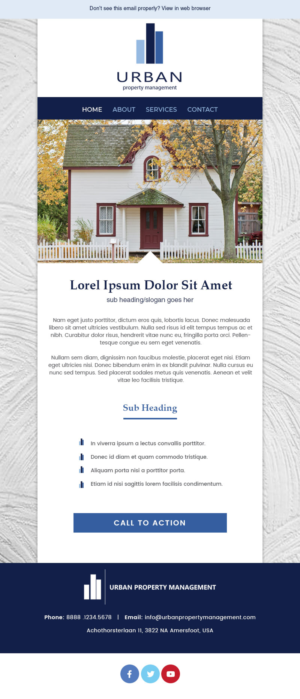 Urban Property Management  email template | Diseño de Papelería por Expert Designer