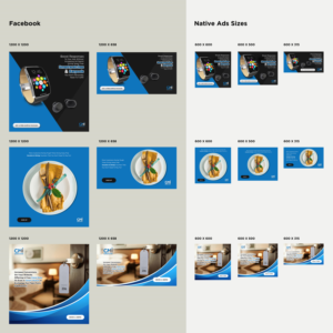 Three Banner Ad Concepts Multiple Sizes For Facebook Native Ads Network Campaigns | Banner-Design von ag622988