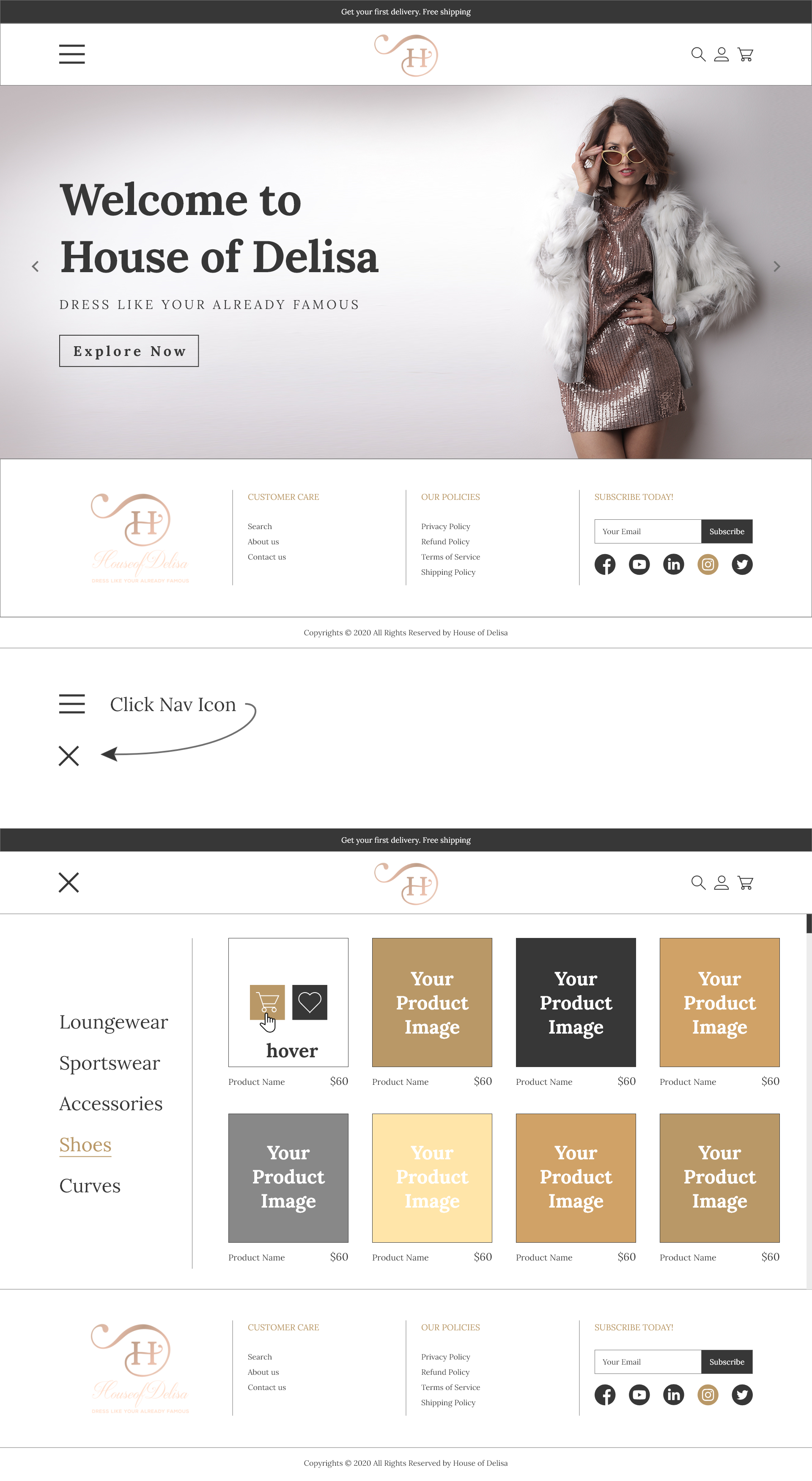 Shopify Design by Graphicnesss for this project | Design #25781324