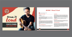 Upcoming Guitar Teacher needs a Rock Star PDF of online course | Graphic Design by Pixper