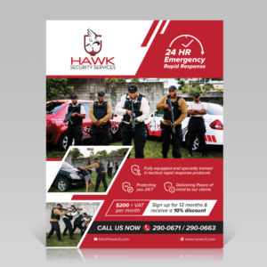 Flyer Design by sun_design for Hawk Security Services Ltd.  | Design: #25759749