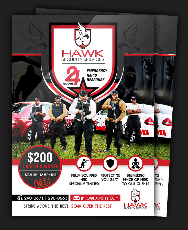 Flyer-Design von creationz2011 für Hawk Security Services Ltd.  | Design #25759450