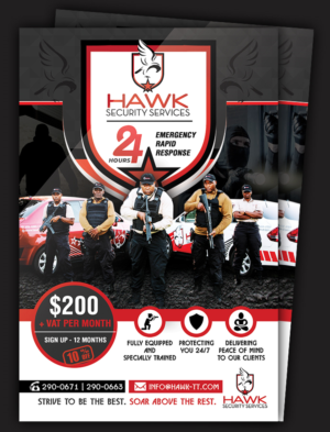 Flyer Design by creationz2011 for Hawk Security Services Ltd.  | Design: #25797042